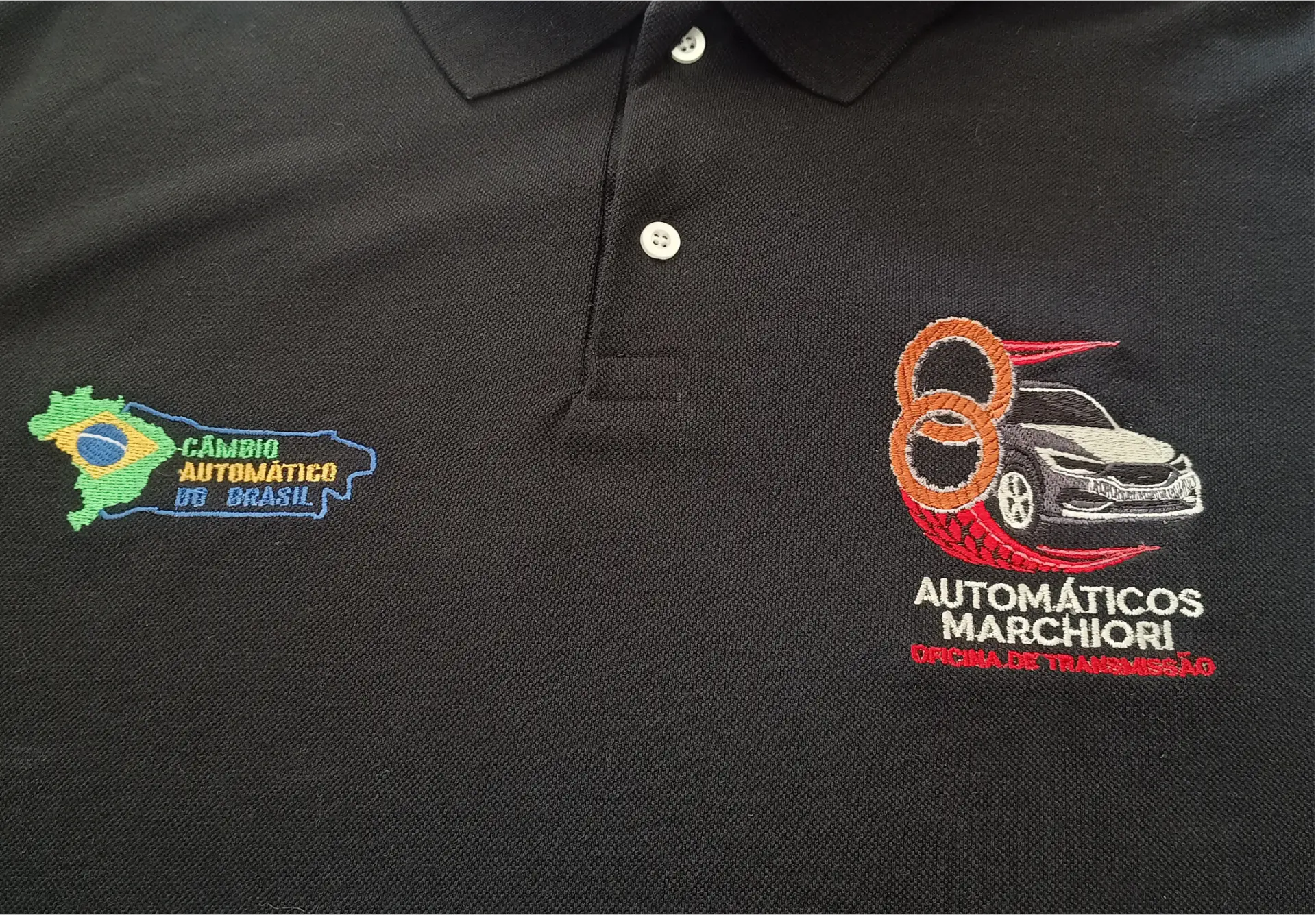 Logotipo Bordado em Camisa de Empresa