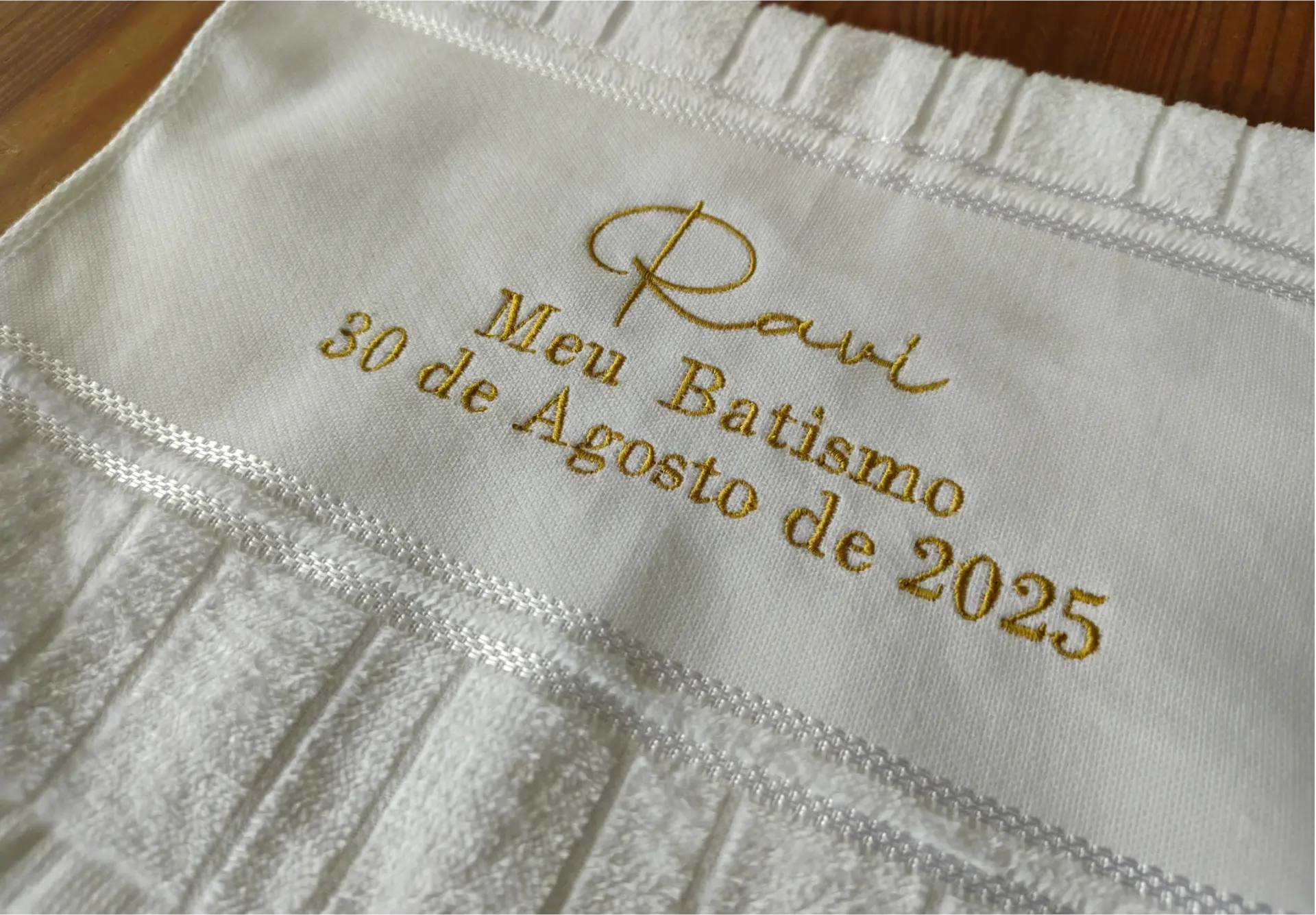 Toalha de Batismo Personalizada